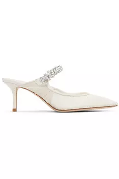 эксклюзивные мюли off-white bing 65 от Ssense Jimmy Choo, цвет ivory