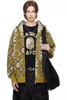 эксклюзивный камуфляжный худи с акульим принтом Ssense Bape, цвет tan