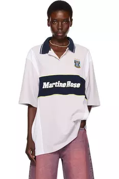 эксклюзивный серый оверсайз поло с панелями от Ssense Martine Rose, серый