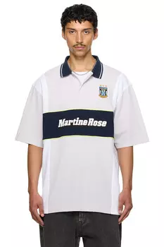 эксклюзивный серый оверсайз поло с панелями от Ssense Martine Rose, мультиколор