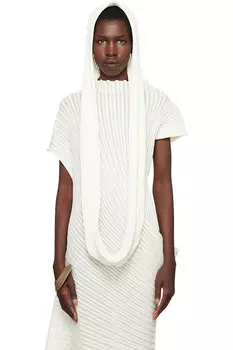 эксклюзивный свадебный шарф Stream из капсулы Ssense Issey Miyake, белый