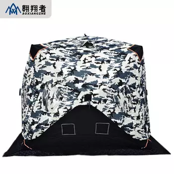 AXZ уличная палатка для зимней рыбалки, быстро открывающаяся, утолщенная хлопковая палатка 200-200*175 см (3-4 человека), снежинка 1
