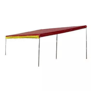 AXZ винная палатка, банкетная палатка, мобильный навес, уличная мобильная наклонная палатка 3x4 с серебряным клеем, красная верхняя ткань (4 фута)