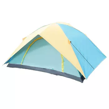 AXZaotu для кемпинга, утолщенный, сверхлегкий, непромокаемый, складной, портативный, желтого и небесно-голубого цвета, для улицы [ручная модель]