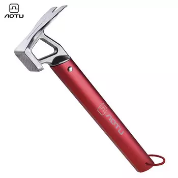 AXZaotu палатка для кемпинга, молоток для гвоздей, оборудование для выживания в дикой природе, многофункциональный инструмент, алюминиевый сплав, винно-красный