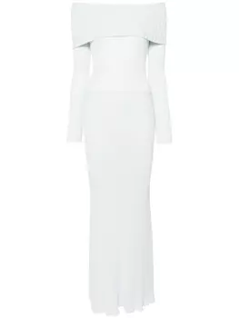 Aya Muse платье макси Karia с открытыми плечами, синий