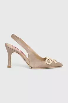 Ayanna на высоких каблуках Satin Pearl Custommade, коричневый