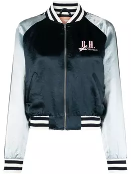 Ayda бомбер Silky с вышивкой, синий