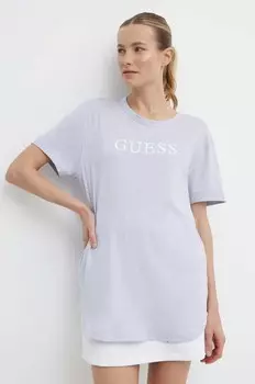 AYLA хлопковая футболка Guess, фиолетовый