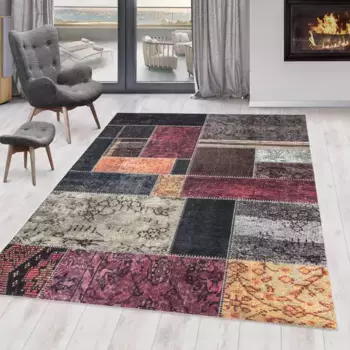 Ayyildiz Carpets "FIESTA 4302" ковер, прямоугольный, простой в уходе ковер с коротким ворсом, современный вид пэчворка Ayyildiz Teppiche 80х250 см, цвет multi
