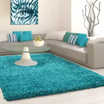Ayyildiz Carpets ковер с высоким ворсом "Life Shaggy 1500" Ayyildiz Teppiche 100х200 см, бирюзовый