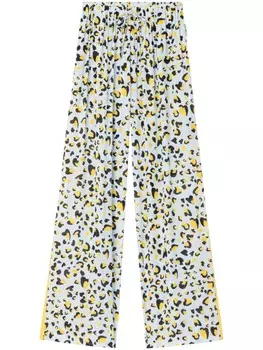 AZ FACTORY брюки палаццо Sunrise с леопардовым принтом, белый