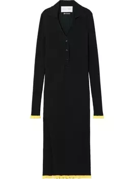 AZ FACTORY платье миди в рубчик из коллаборации с Ester Manas, черный