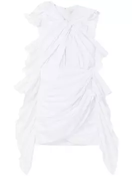 AZ FACTORY платье мини Calla Lily с драпировкой, белый