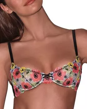 Азалия Бра с вышивкой Fleur du Mal, черный