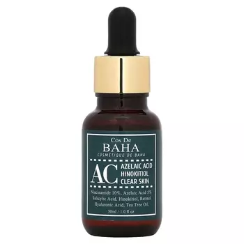 Азелаиновая кислота Cos De BAHA AC хинокитиол для чистой кожи, 30 мл