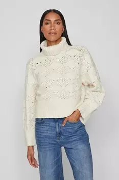 Ажурная рубашка-поло Vila, белый