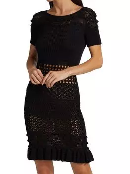 Ажурное платье-футляр крючком Frederick Anderson Black