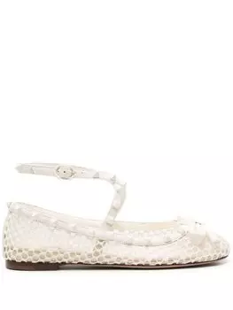 Ажурные балетки Valentino Garavani, бежевый