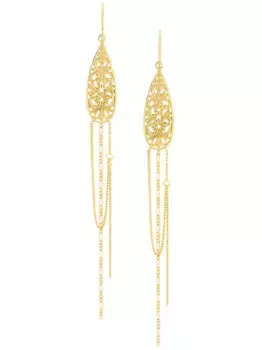 Ажурные серьги Wouters & Hendrix Gold, металлик