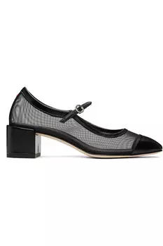 Ажурные туфли-лодочки Mary-Jane на сетчатой подкладке Aeyde, мультиколор