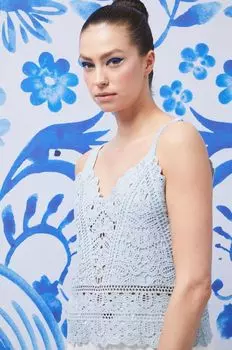 Ажурный хлопковый топ Medicine, синий