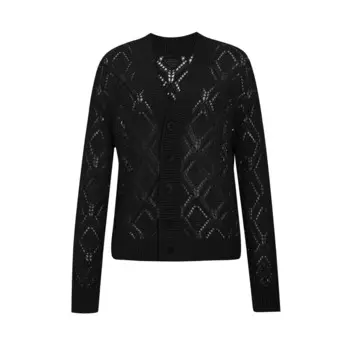 Ажурный кардиган Deep Breath с длинными рукавами, карамель