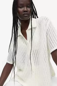 Ажурный кардиган H&M, бежевый