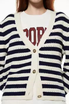 Ажурный кардиган H&M, синий