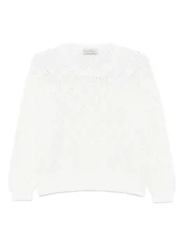 Ажурный свитер Bruno Manetti, белый