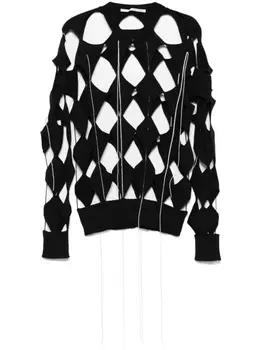 Ажурный свитер Isabel Benenato, черный