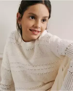 Ажурный свитер Sfera, цвет Crudo