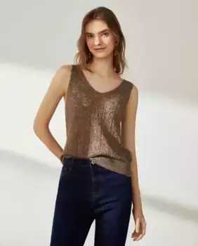 Ажурный свитер Sm Southern Cotton, цвет Visn claro