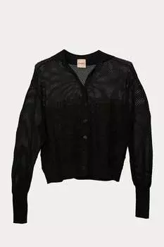 Ажурный топ черного цвета nude