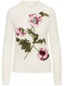 Ажурный топ крючком Oscar de la Renta, белый