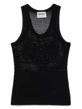 Ажурный топ MOSCHINO JEANS, черный