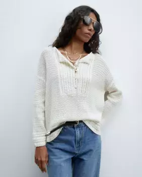 Ажурный трикотаж с нагрудником Sfera, цвет Crudo