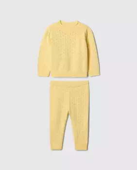 Ажурный трикотажный набор для малыша Gap, жёлтый