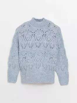 Ажурный трикотажный свитер с длинным рукавом и полуводолазкой для беременных LCWAIKIKI Maternity