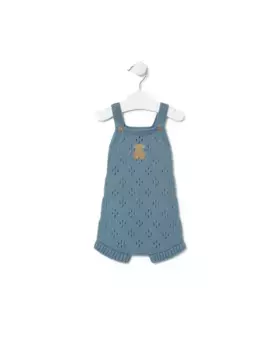 Ажурный вязаный детский комбинезон Tous, синий