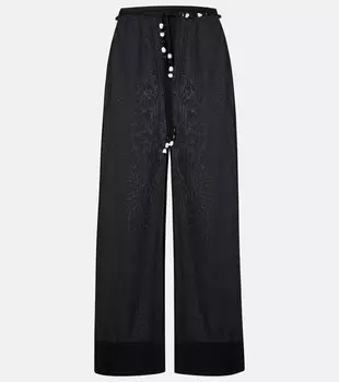 Азура хлопковые брюки с широкими штанинами SIR, черный