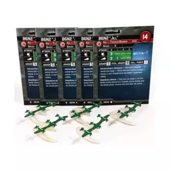 B6N2 «Джилл» (С) x5, Axis & Allies - Collectible Miniatures Game - War at Sea - Flank Speed Singles