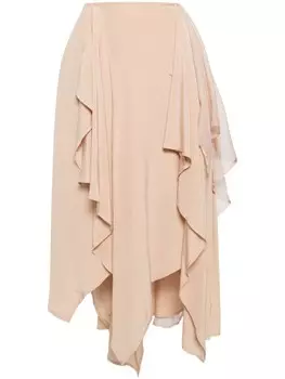 B+ab асимметричная юбка миди с высокой талией, серый