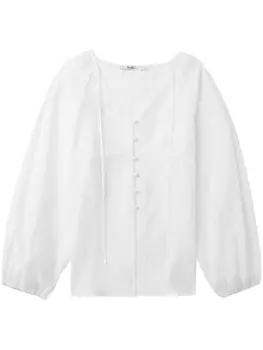 B+Ab блузка на пуговицах с V-образным вырезом, белый