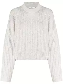 B+ab джемпер с приспущенными плечами и высоким воротником, серый