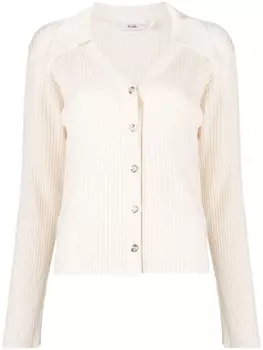 B+Ab кардиган на пуговицах с заостренным воротником, нейтральный цвет