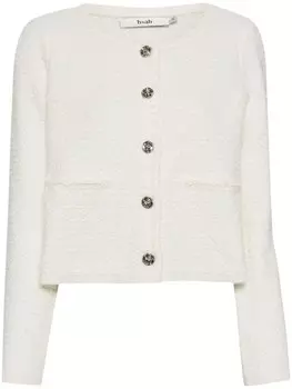 B+ab кардиган с бахромой и застежкой на пуговицы, белый