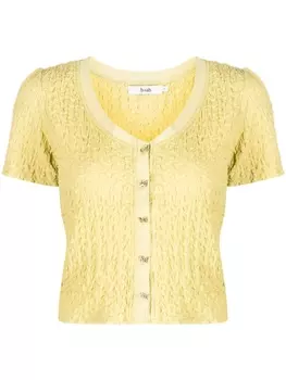 B+Ab кардиган с жатым эффектом, зеленый