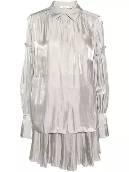 B+ab комплект из блузки и юбки с эффектом металлик, зеленый