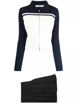 B+ab комплект из юбки и джемпера фактурной вязки, белый